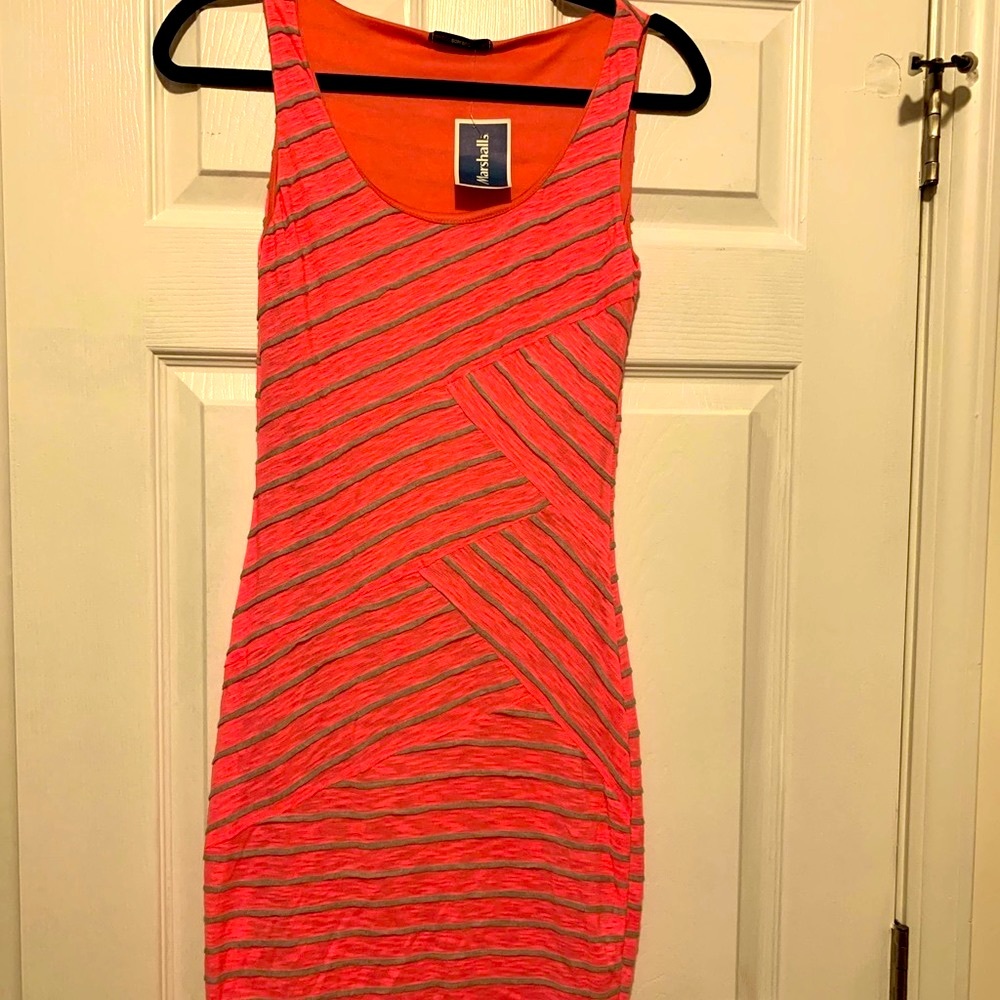 FINAL SALE! Soprano Pink and grey tank dress